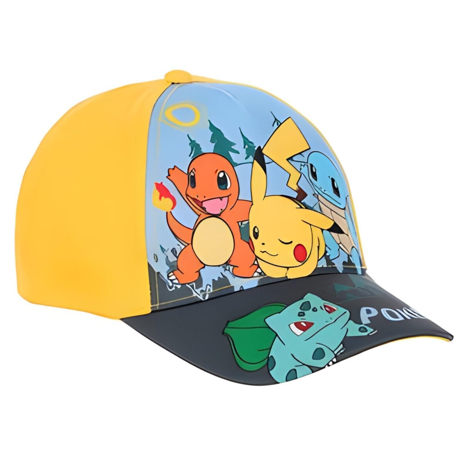 Pokemon Pikachu Casquette de baseball pour enfant garçon Taille 52 54 Bleu ou Jaune