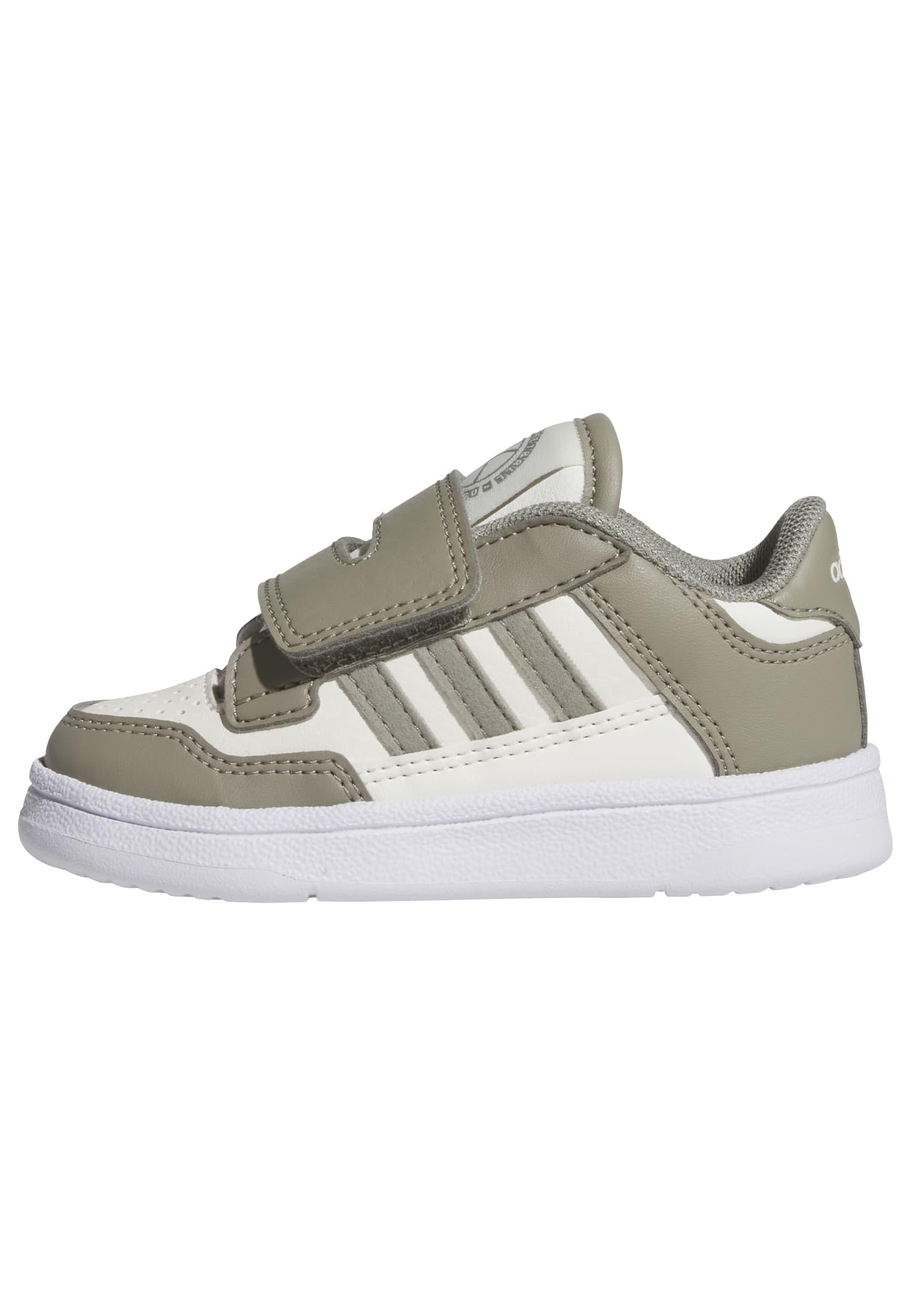 adidas Unisex Baby Rapid Court Infant Shoes, Silver Pebble/Cloud White/FTWR White, 8.5 UK Child