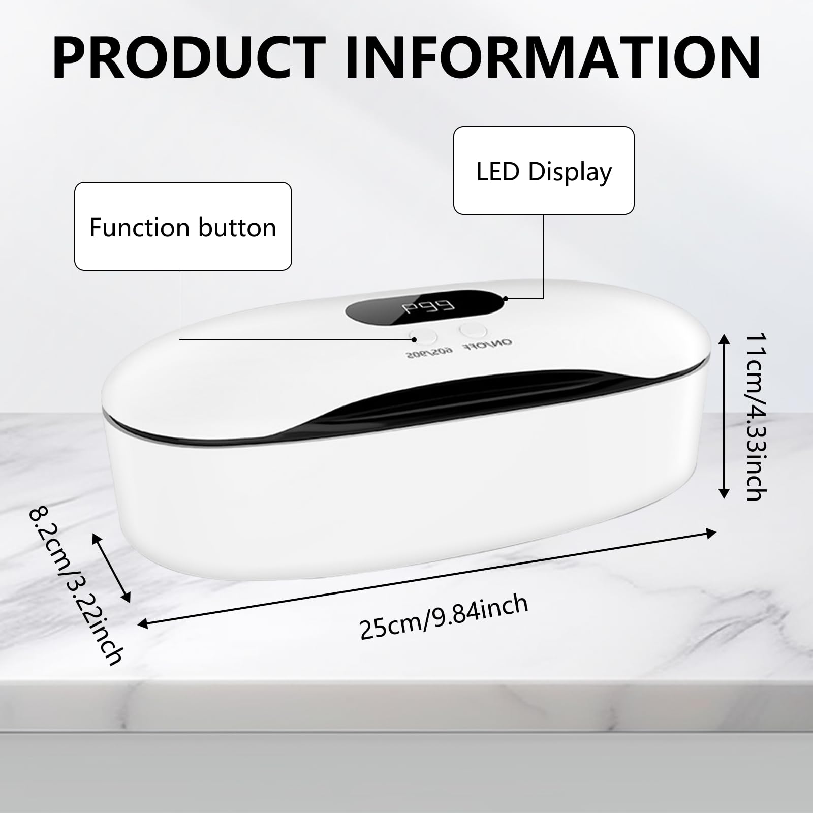 Esterilizador De Uñas Profesional, Esterilizador Uñas Alta Temperatura Uv Ozono Gabinete Desinfección Gabinete De Desinfección UV LED Herramienta Manicura Máquina Desinfección Para Salón De Belleza