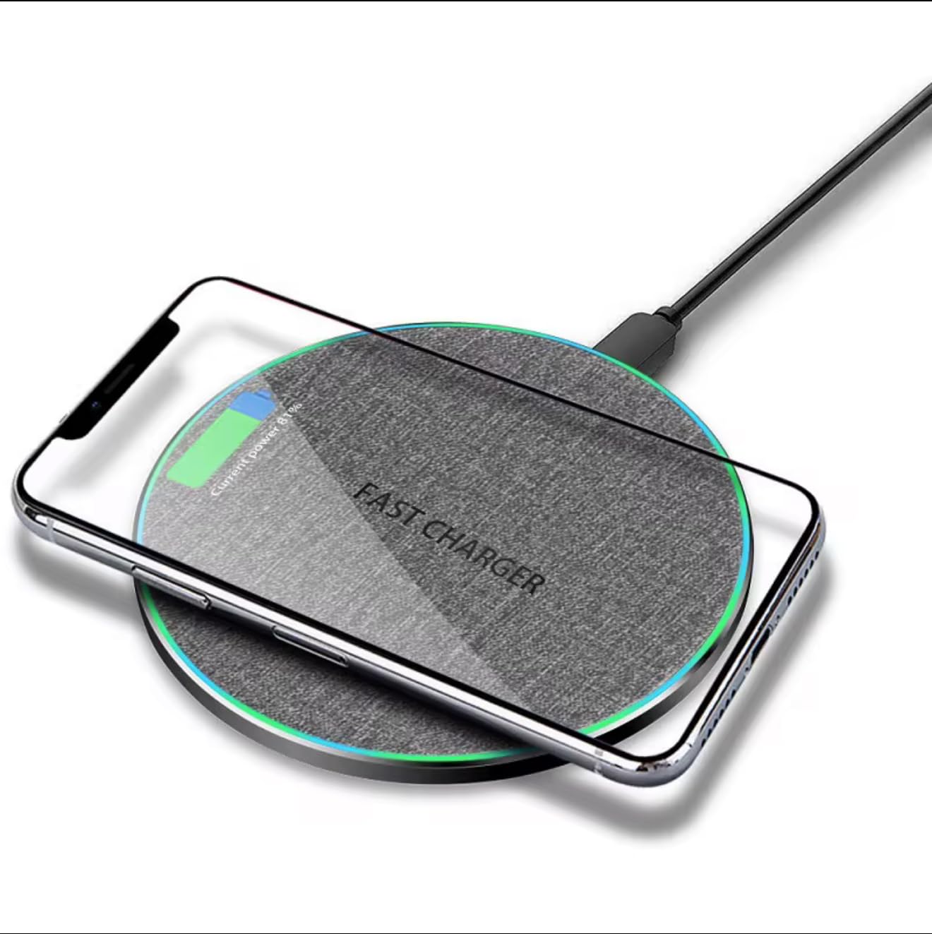 Pad di ricarica wireless ultra sottile da 30 W, profilo sottile, tecnologia di ricarica rapida