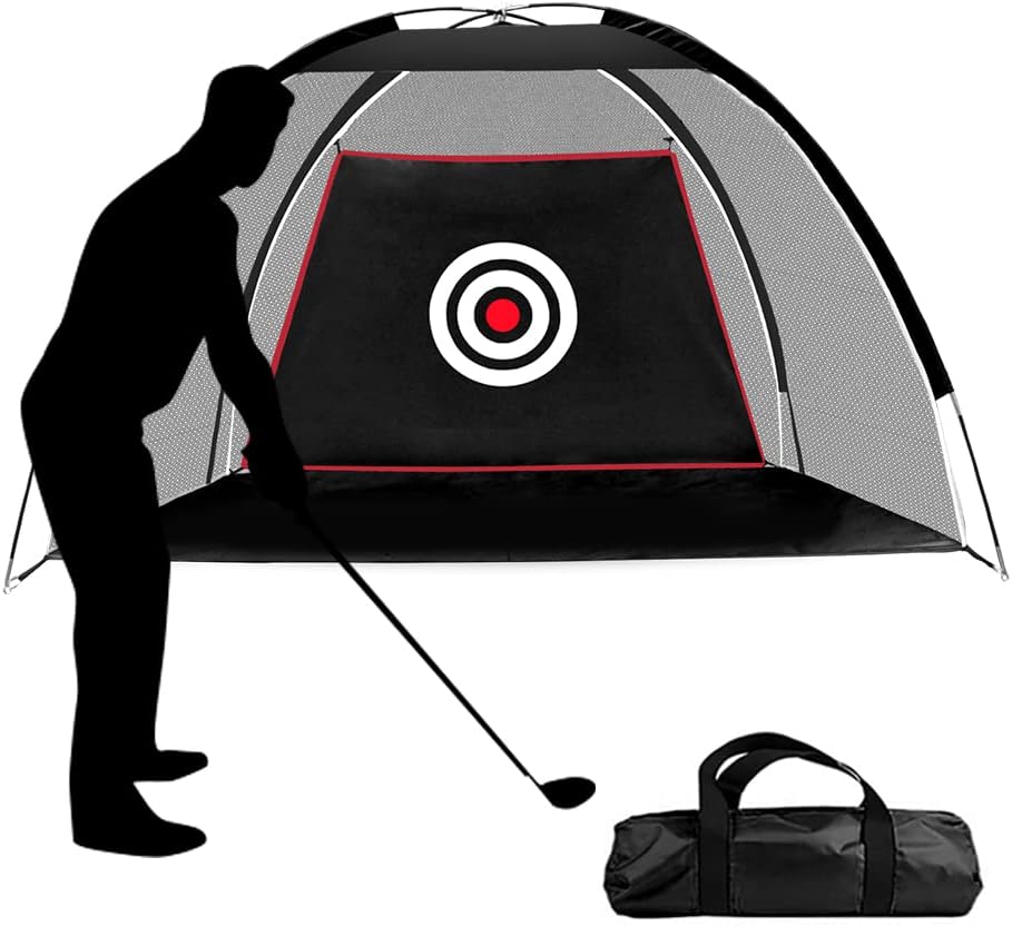 Black Golf Nets for Backyard Golf Practice Net Golf Hitting Net Training Aids with Target Cloth