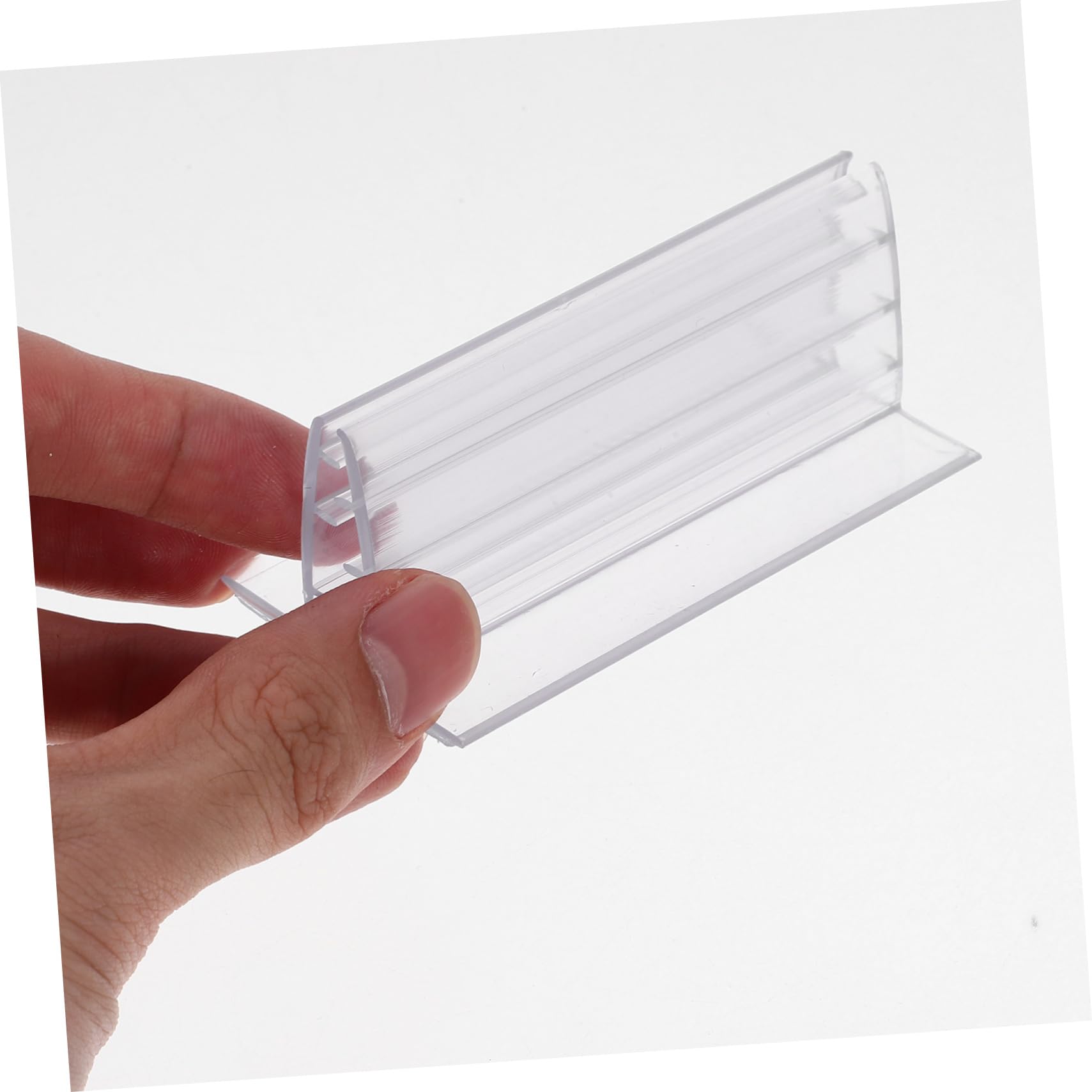 Alipis 10 Set Supporto Per Pannello Segnaletico Cavalletto Targhe Porta Distintivi Pro Portaetichette Adesive Portaetichette Per Scaffali Supporti Per Pannelli in Plastica Pvc 12 Pezzi*10