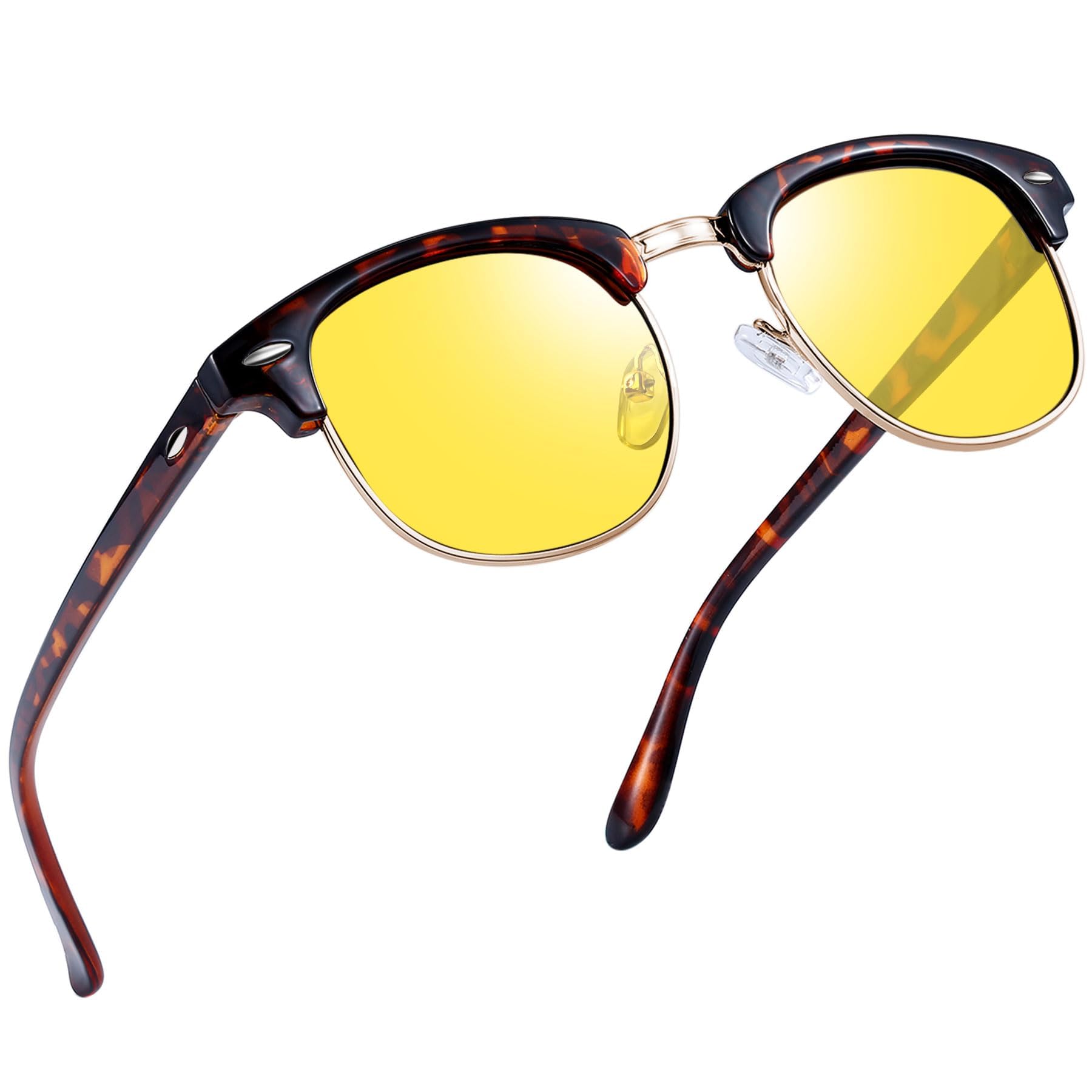 Joopin Polarizadas Gafas de Sol Hombre Mujer Medio Marco Cuadradas Clásicas | Retro Vintage, Protección UV400, Lentes TAC, Ideal para Conducción, Playa, Pesca, Golf, Ciclismo, Correr, Viajar, Deportes