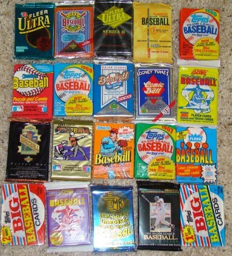 25 Original Unopened Packs of Vintage Baseball Cards (1980s-1990s)