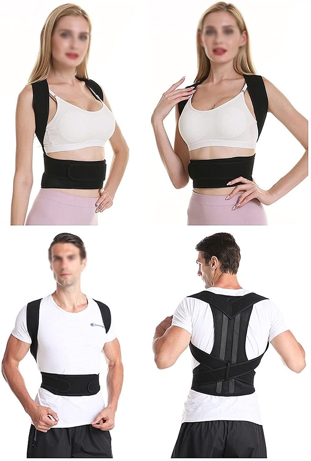 Corrector de Joroba para Hombres y Mujeres, Soporte de clavícula, enderezador de Espalda, Faja Lumbar para cinturón de protección.
