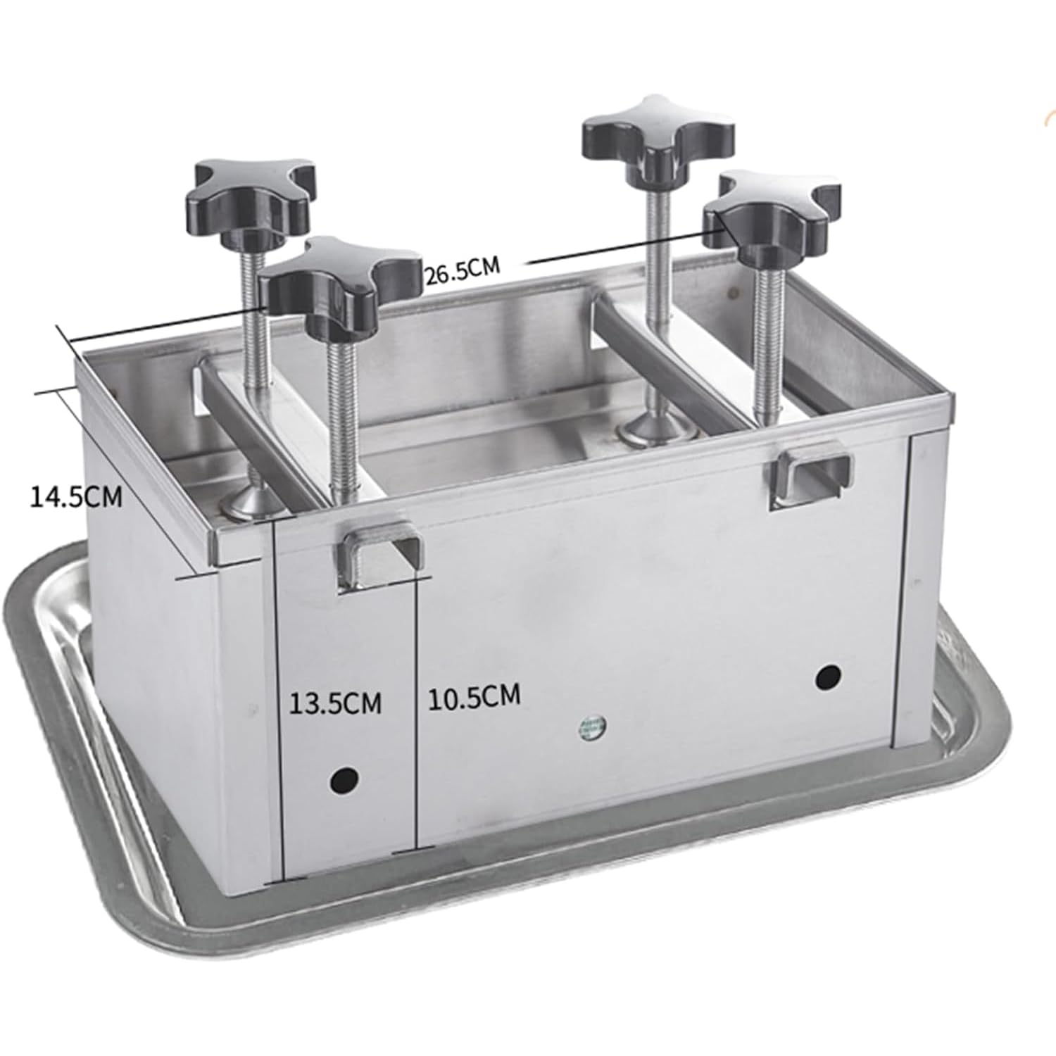 Molde rectangular de acero inoxidable para prensa de carne, 1,5 mm de grosor, para carne rellena, hamburguesas, deslizadores, barbacoas, parrillas