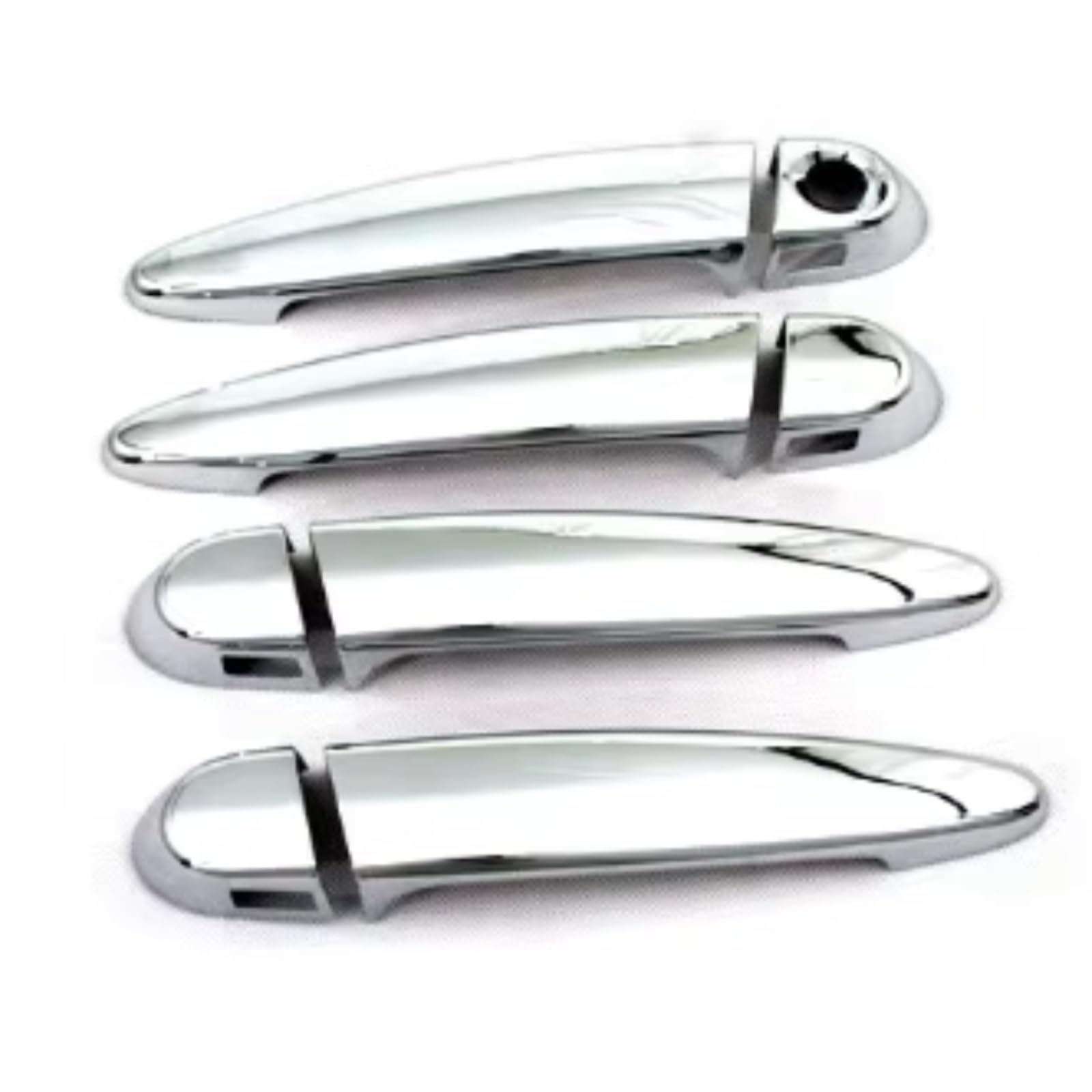 DSPOLIMV Outer Door Handle Cap Compatible with BMW for E90 3 Series Car Chromium Styling Chrome Door Handle Cover Light Package Version Overlay Covers ONLY