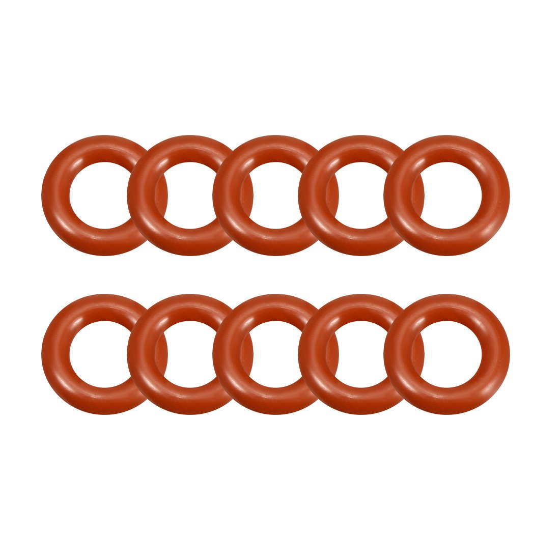 sourcingmap Silicone O-Ring, 16mm OD, 9mm ID, 3.5mm Width, VMQ Seal Rings Gasket, Red, Pack of 10