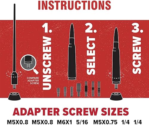 Miniatura 4 de Samman Antena de bala de repuesto para vehículo de camión de radio compatible con Ford F150 Series F250 F350 Super Duty Raptor Dodge RAM 1500