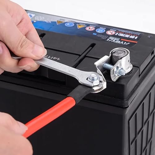 Miniatura 8 de Cables de batería de calibre 4 AWG, terminales de 516 pulgadas, 4 lengüetas de 38 pulgadas, 4 tubos Shink, cobre estañado de 1.5 pies, inversor de