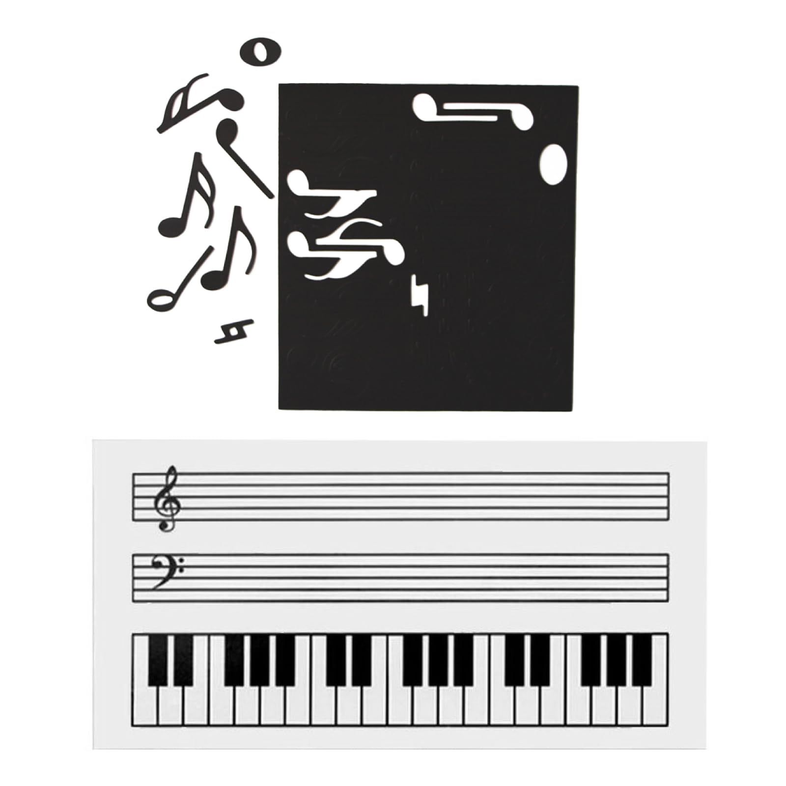 Amazon.co.jp: nijimomo 五線譜 マグネット 音符 セット ホワイト