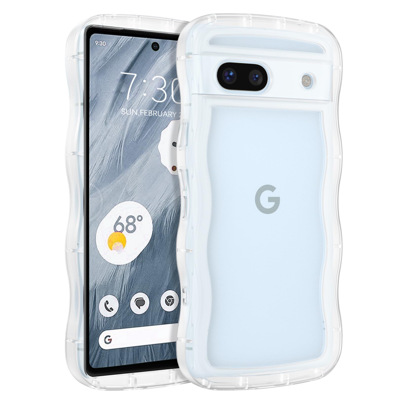 ESTH® Trasparente Cover per iPhone 13 mini Custodia in silicone a Antiurto 360°, Caso Protettivo Antineve e Antipolvere Senza Protezione per lo Schermo Integrata, Blu