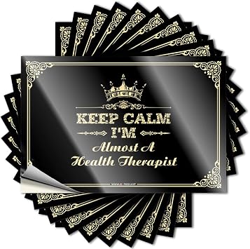 Car Stickers Keep Calm I'm Almost A Health Therapist Stickers Funny Car Decals Toolbox Stickers and Decals8X12CM