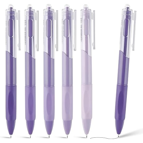 Divine Purple Gel Pens with Black Ink for Effortless Expressions