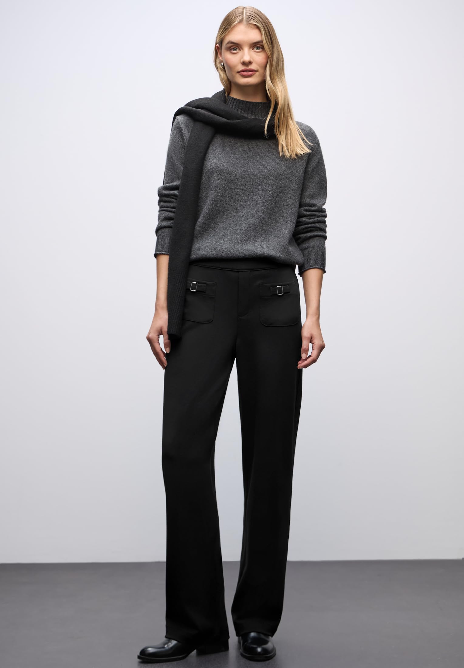 Street One Pantalón con Detalle de Hebilla para Mujer