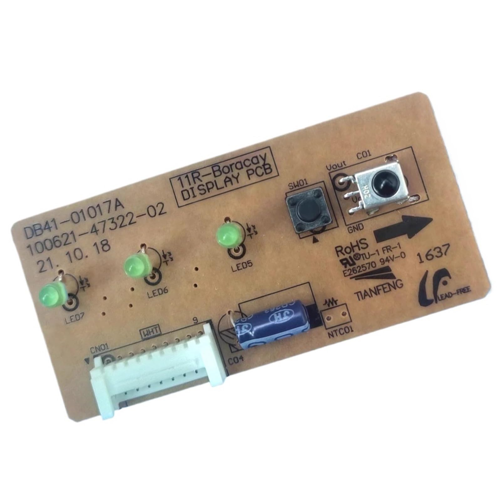 BONZMXDKHQ 1pcs DB93-10861A Display PCB DB41-01017A Signal Receiving Control Board Air Conditioner Conditioning Spare Parts