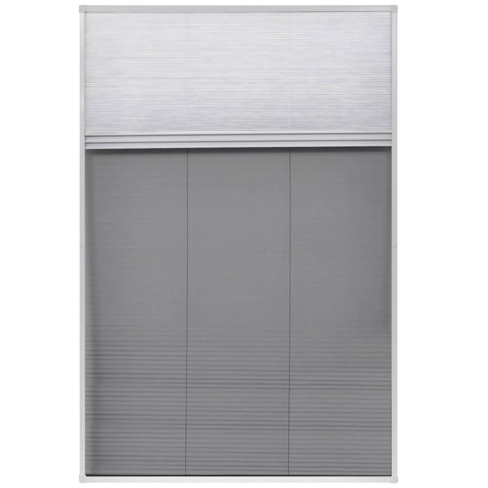 LAPOOH Insektenschutz-Plissee für Fenster, Fliegengitter Fenster, Fliegenschutz Fenster, Pollenschutzgitter Fenster, Insektengitter Fenster, Insektennetz, Fensternetz, Jalousie Aluminium 80x120 cm