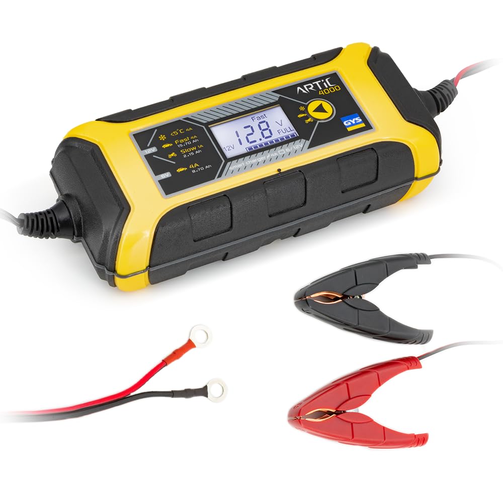 GYS Cargador de batería de Coche para Coche Camiones Moto Batería desde 8Ah 029583