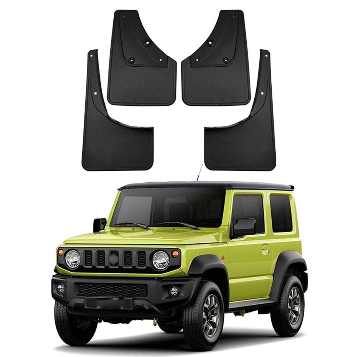 YPFYBHD Mud Flaps Splash Guards, Compatible with Jiminy Suzuki 2019-2023, Front and Rear Mudflaps Fender Guards Set of 4, Car Protection Accessories