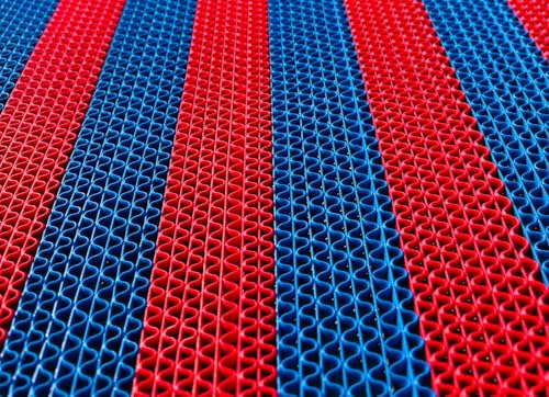 Image of Double Colour Anti Skid & Multipurpose /Bathroom Mat /Shower Mat /Carpet /Rugs /Rainmat /Swimming Pool Mat|Waterproof Doormat for Indoor /Outdoor Home Office Entrance| (Blue-Red, 2x15Ft)