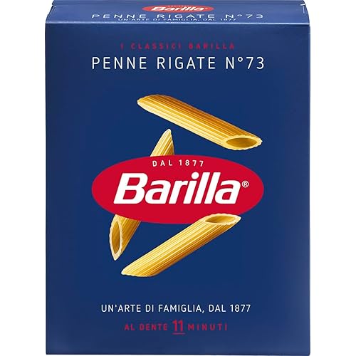Barilla Pasta Penne Rigate N.73, Pasta Corta di Semola di Grano Duro, I Classici, Tempo di Cottura 11 Minuti, Confezione da 500g