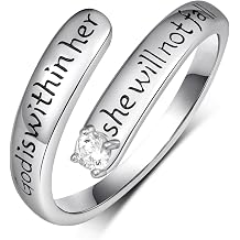 Faith Rings 925 Sterling Silver Inspirational Rings Christian Jewelry Gifts for Women