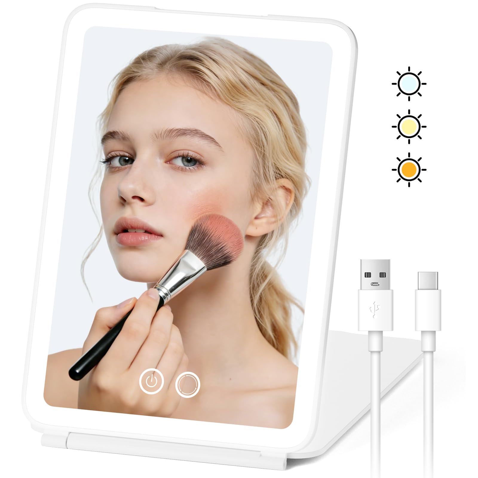 miroir maquillage led portable 72 led