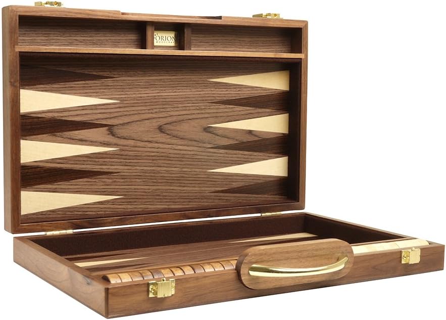15 in. Wood Backgammon Set - Burlwood Board