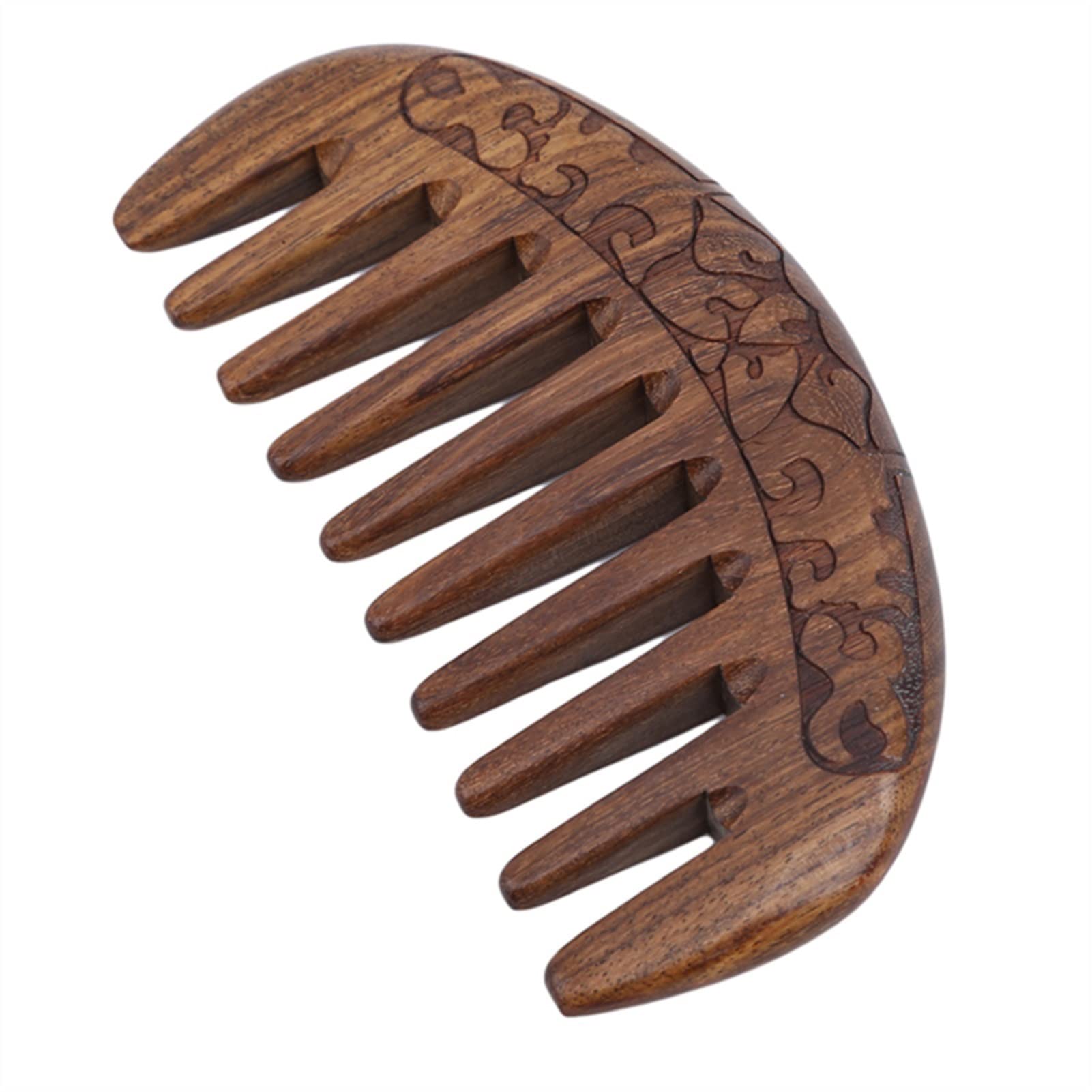 MRKU Peines para el Cabello Peines de Bolsillo de Madera Peines de Dientes Anchos Peines para Barba Herramientas para peinar el Cabello Peines delicados Cepillo para el Cabello