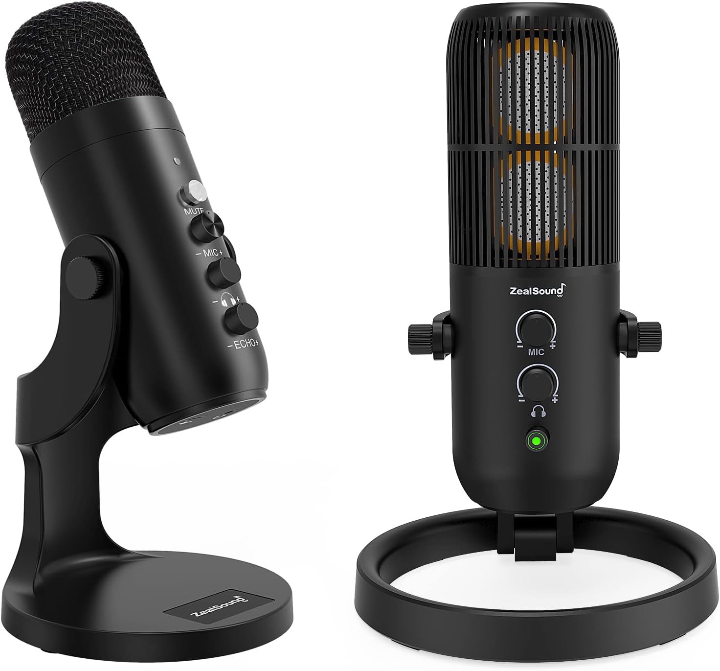 ZealSound Micrófono de grabación de doble diafragma k35 + micrófono de grabación k66