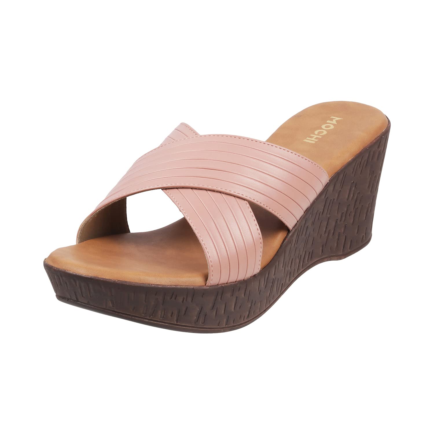 Mochi Women Pink Wedge Heel Slip-on UK/6 EU/39 (34-123) (B0BQ3QYMGY) Amazon Price History, Amazon Price Tracker
