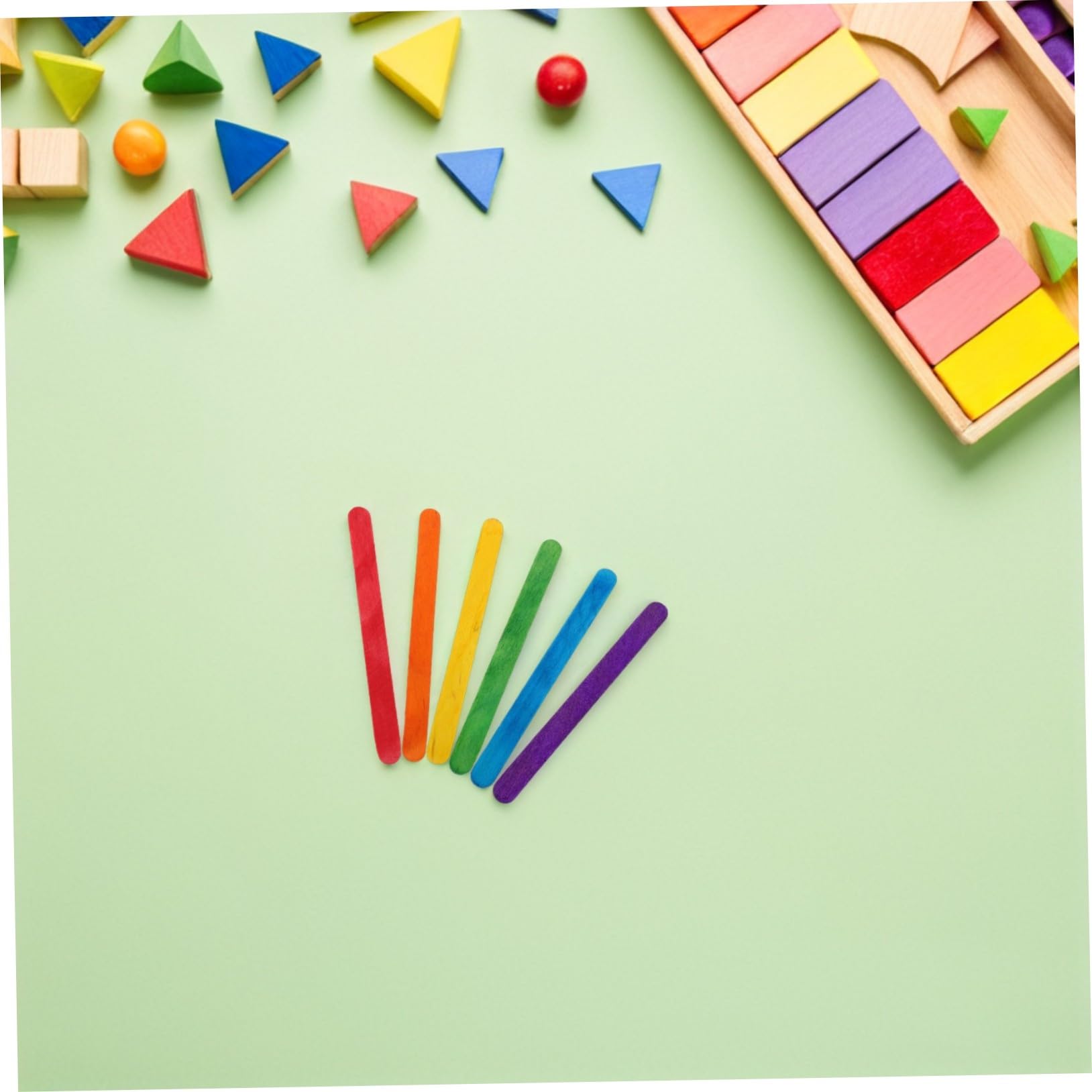 Homoyoyo 500 Palitos de Madera para Manualidades, Palitos de Helado Artesanales Seguros para Niños, Varillas para Actividades Creativas y Fiestas de Postres