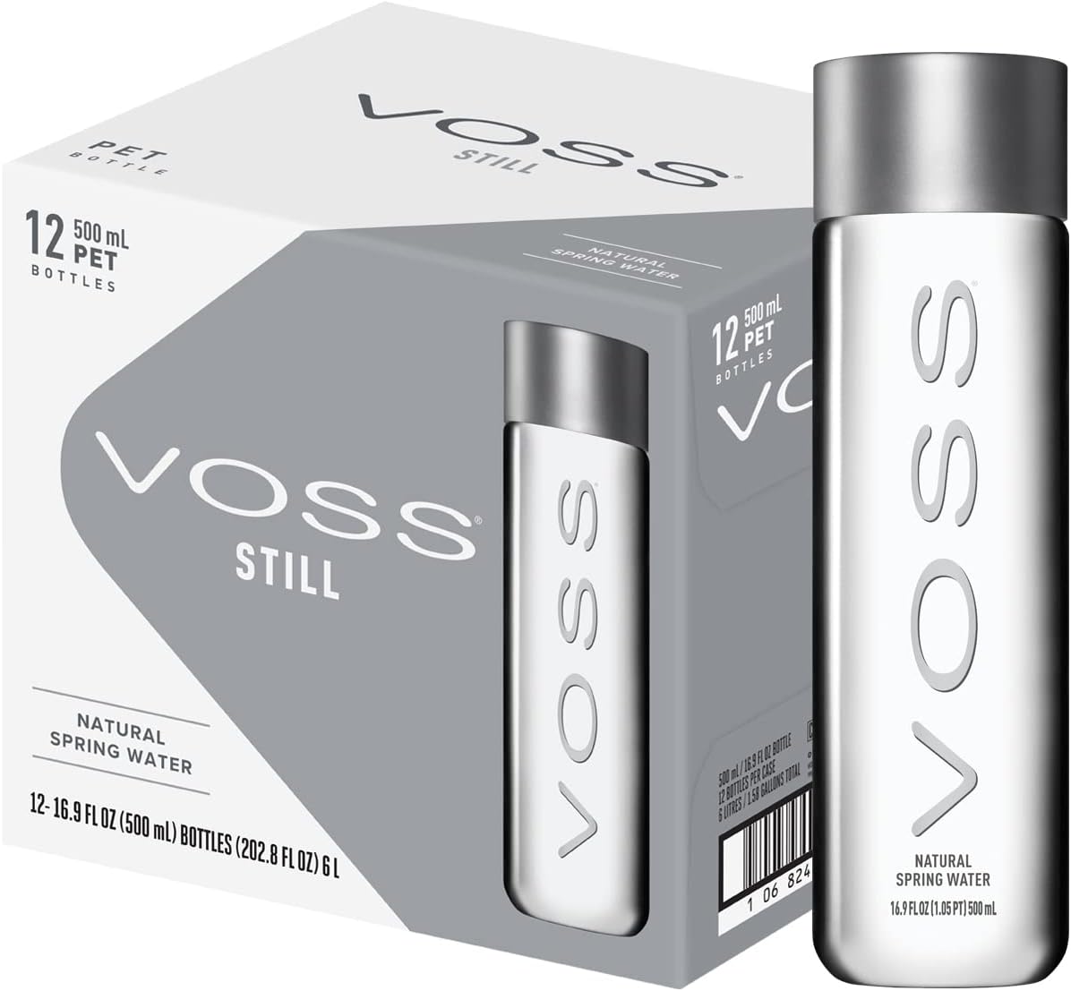VOSS Premium Still Bottled Natural Water - BPA-Free - 24 Pack