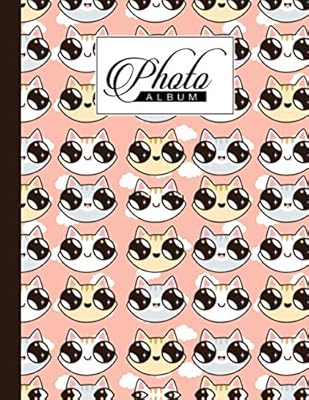 Photo Album: Cute Cartoon Cats Photo Album, Large Photo Albums with Writing Space Memo, Extra Large Capacity Picture Album, Family, Baby, Wedding, Travel Photo Book, 120 Pages, Size 8.5" x 11"