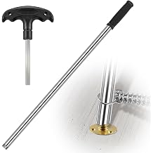 YUNVI Pool Cover Tool Set,30 1/2 inch Stainless Steel Pool Cover Rod with Hex Key,Swimming Pool Cover Installation and Removal Tool for Standard Pool Cover Anchors