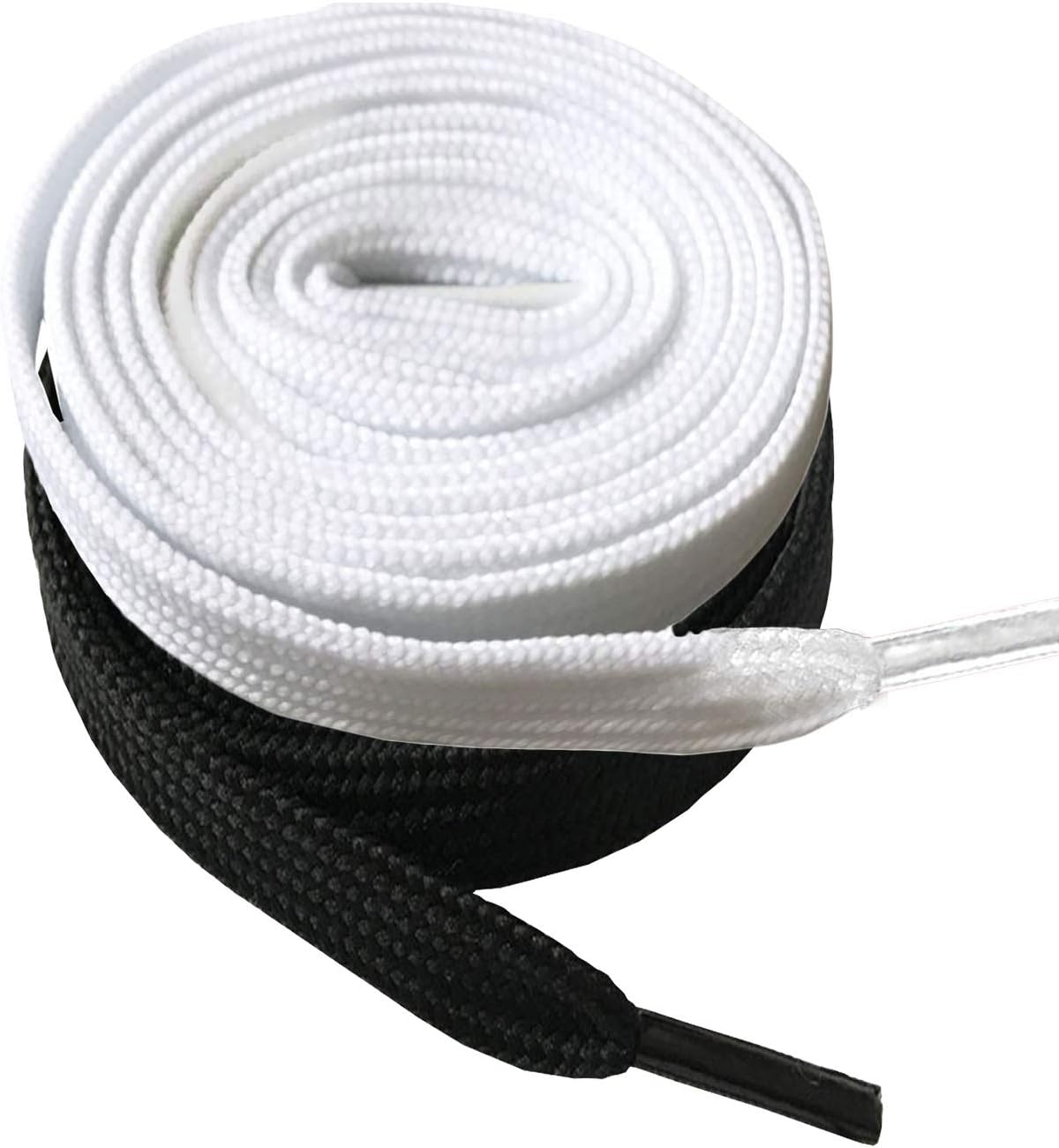 2 Pairs Flat Shoelaces,5/16" wide ,52 inch length for Adults and Kids Skates