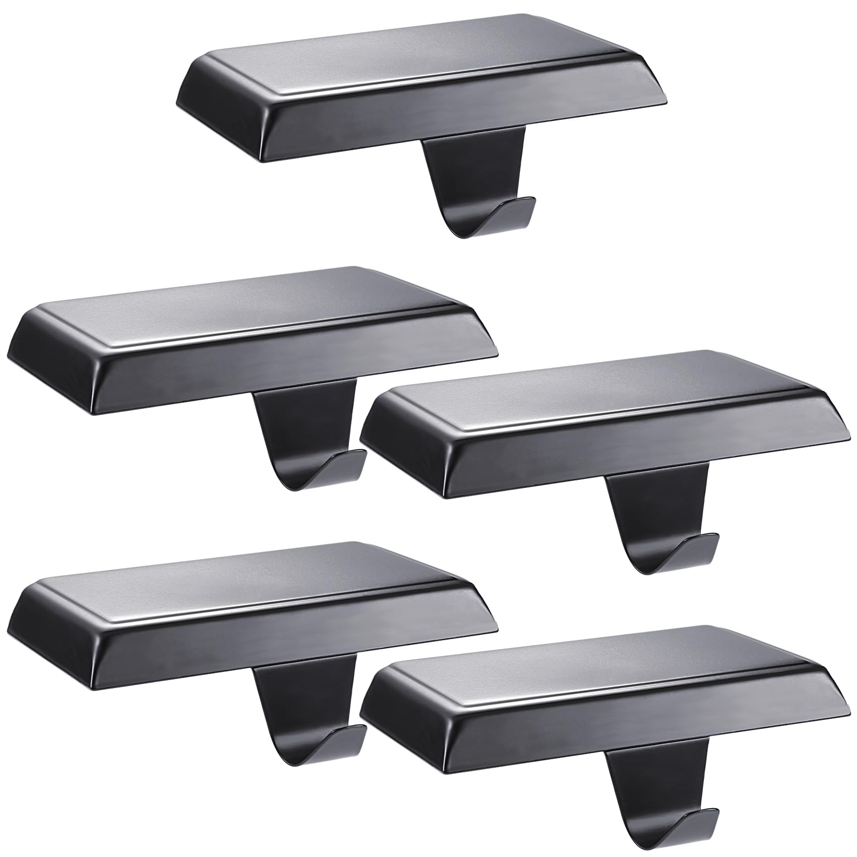 Sunshane Lot de 5 supports de chaussettes de Noël en métal pour décoration de fête de Noël (noir, 5)