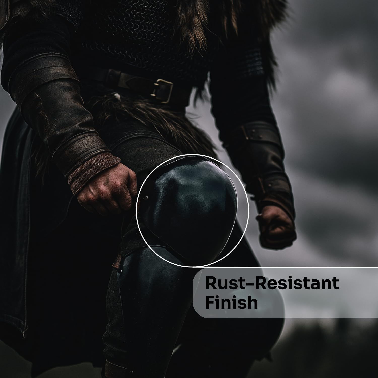 Medieval Knight Steel Knee Armor Cops - Fully Functional Battle-Ready Wearable Armour for Reenactment, Role Play, Cosplay, and Historical Costume
