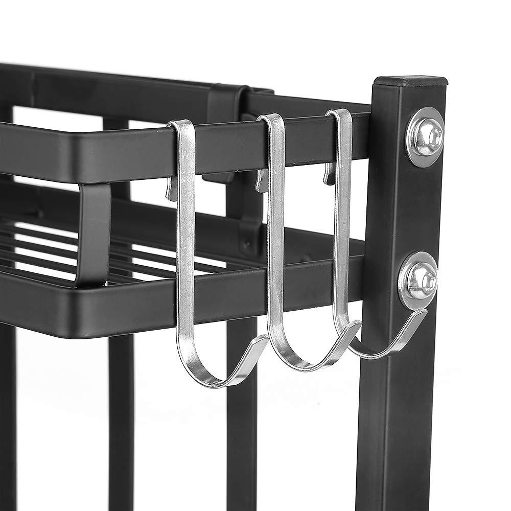 HUOLE Organizador de Gabinete, Organizador Bajo Fregadero Deslizable 2 Niveles, Estante Organizador Cocina, Organizador Debajo del Fregadero extraíble-34 * 21 * 61cm (tres capas)