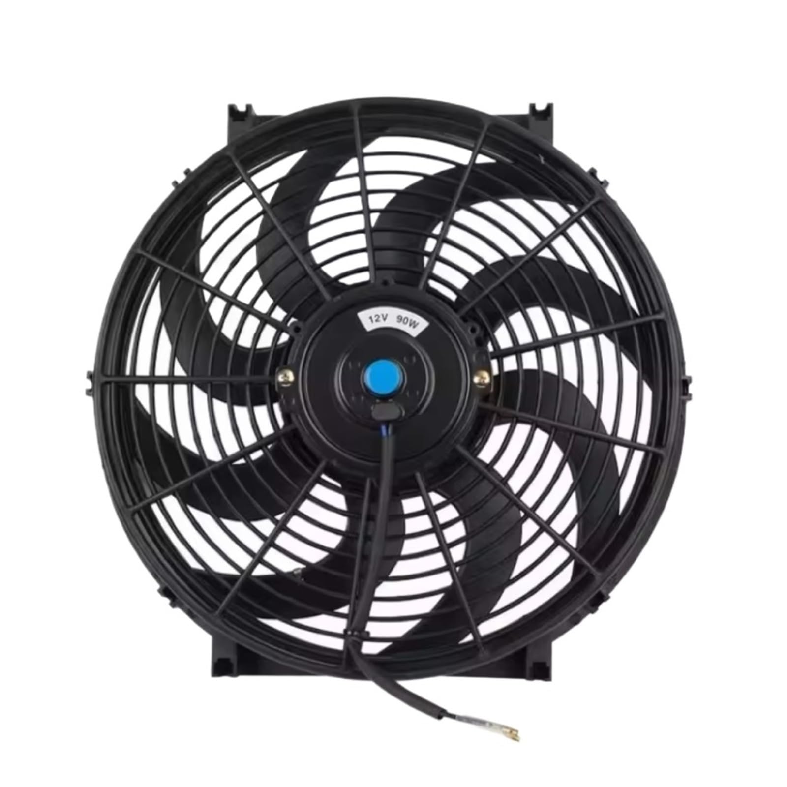 Ventilador Motor 7/9/10/12/14/16 Pulgadas Universal 12V 80W Ventiladores De Refrigeración De Radiador Electrónico Hoja De Empuje Kit De Montaje Frío Eléctrico(16inch-10 blades)