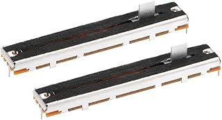 uxcell 2pcs Fader Variable Resistors Mixer 88mm Straight Slide Potentiometer B103 10K Ohm Linear Single Potentiometers for Dimming Tuning