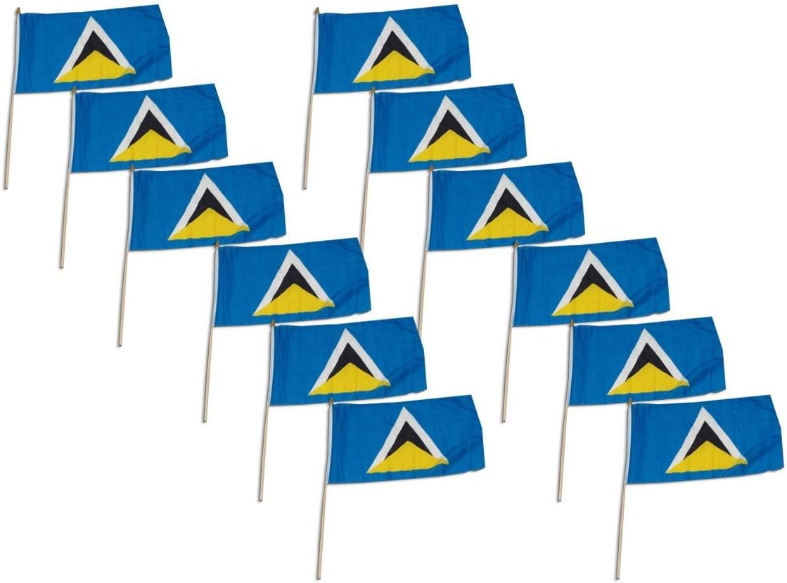 St Lucia flag 12 x 18 inch - 12 PK