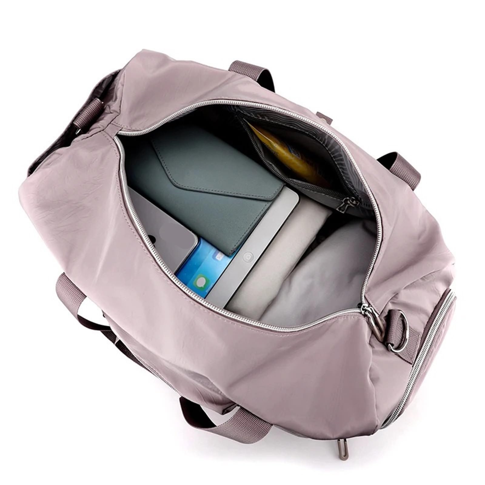 Sporttasche Large Women Hand Luggage Travel Handbags Ladies with Shoe Compartmen Crossbody Bag Swimming Shoulder Bag Tote Sports Gym Bag(Gray)