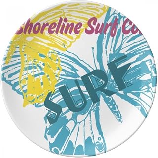 Summer Shoreline Surf Butterfly Plate Decorative Porcelain Salver Tableware Dinner Dish