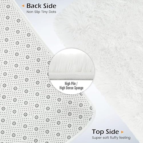 Miniatura 181 de Amearea Alfombra suave y esponjosa de alta calidad, moderna, 5 x 7 pies, alfombras de felpa mullida para sala de estar, dormitorio, habitación