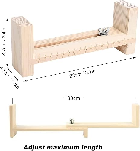 Miniatura 6 de Plantilla de pulsera de madera, cuerda de paracaídas ajustable, para manualidades, para hacer pulseras, collares, colgar en el automóvil