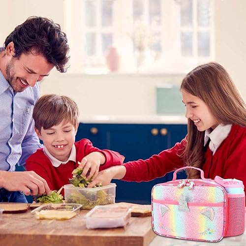 Miniatura 9 de RHCPFOVR Bolsa de almuerzo para niños y adolescentes, lonchera aislada, kit de bolsa de almuerzo reutilizable para viajes escolares