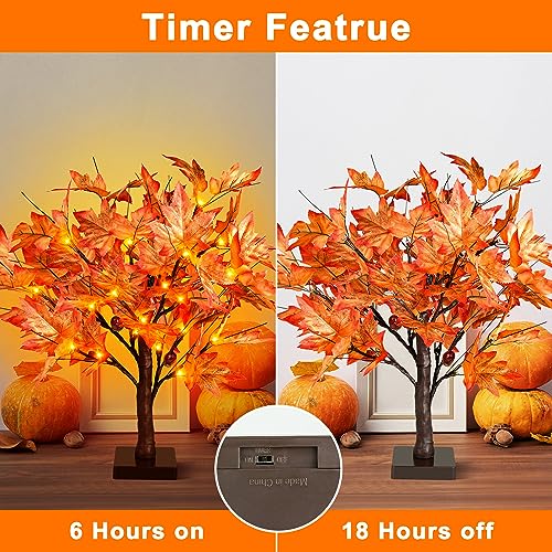 FastDeng-15ft-Lighted-Maple-Tree-Artificial-Fall-Tree-Light-Timer-36-LED-Light-72-Leaves-6-Acorns-Autumn-Tabletop-Tree-Battery-Operated-for-Indoor-Fall-Harvest-Home-Decor-Thanksgiving-Decoration FastDeng 15ft Lighted Maple Tree Artificial Fall Tree Light Timer 36 LED Light 72 Leaves 6 Acorns Autumn Tabletop Tree Battery Operated for Indoor Fall Harvest Home Decor Thanksgiving Decoration