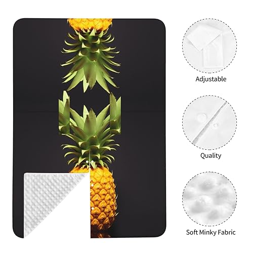 Miniatura 7 de Baby Car Seat Canopy Cover for Mom, Soft Breathable Nursing Breastfeeding Covers Multi Use Stroller Sun Shade Newborn Shower GiftYellow Pineapple