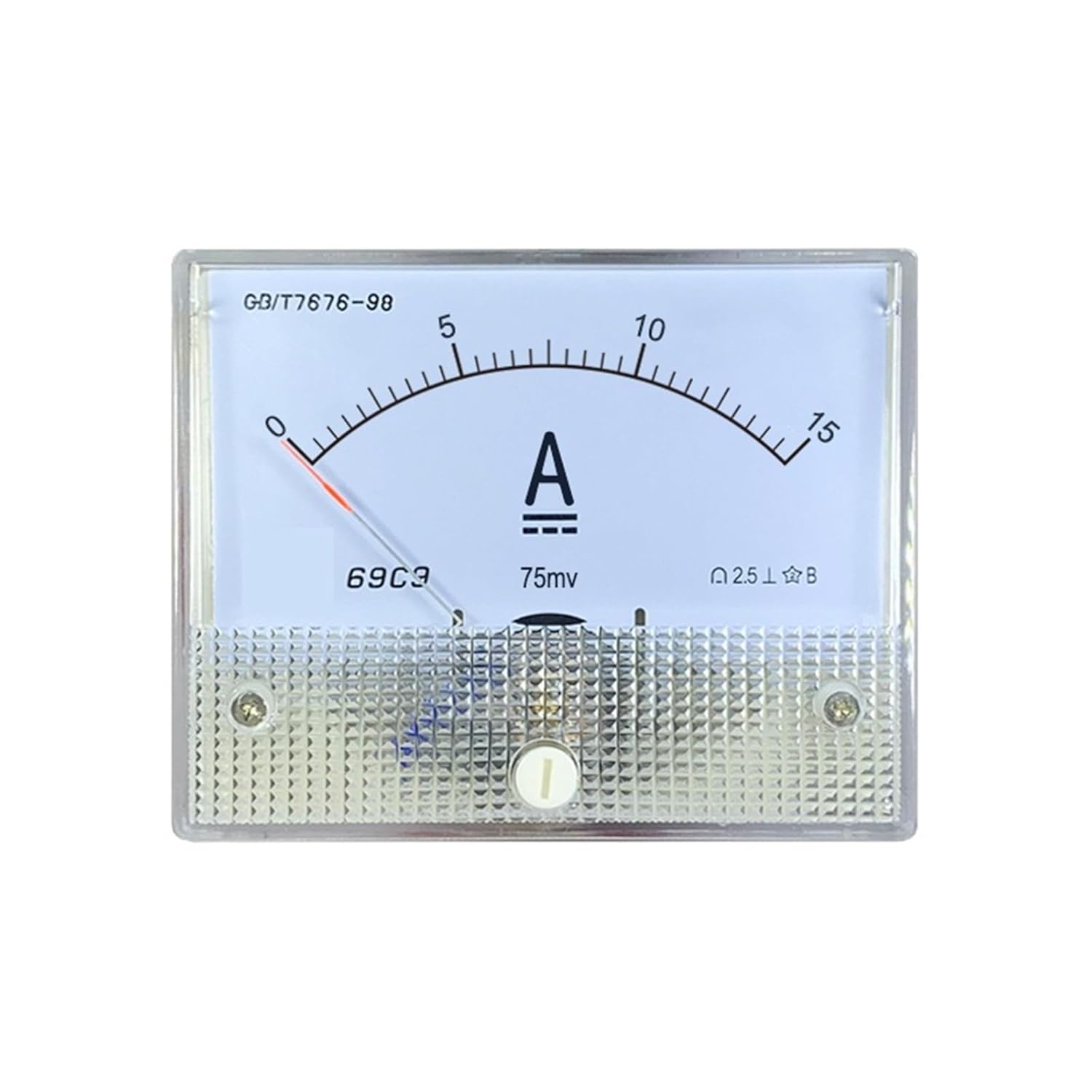 69c9-a DC Ammeter 1A2A3A5A10A 15A-600A 75mv64 * 80mm Pointer with Shunt 1Pcs(DC 500A 75mv)